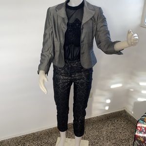 Worthington black glitter ankle pants size 6